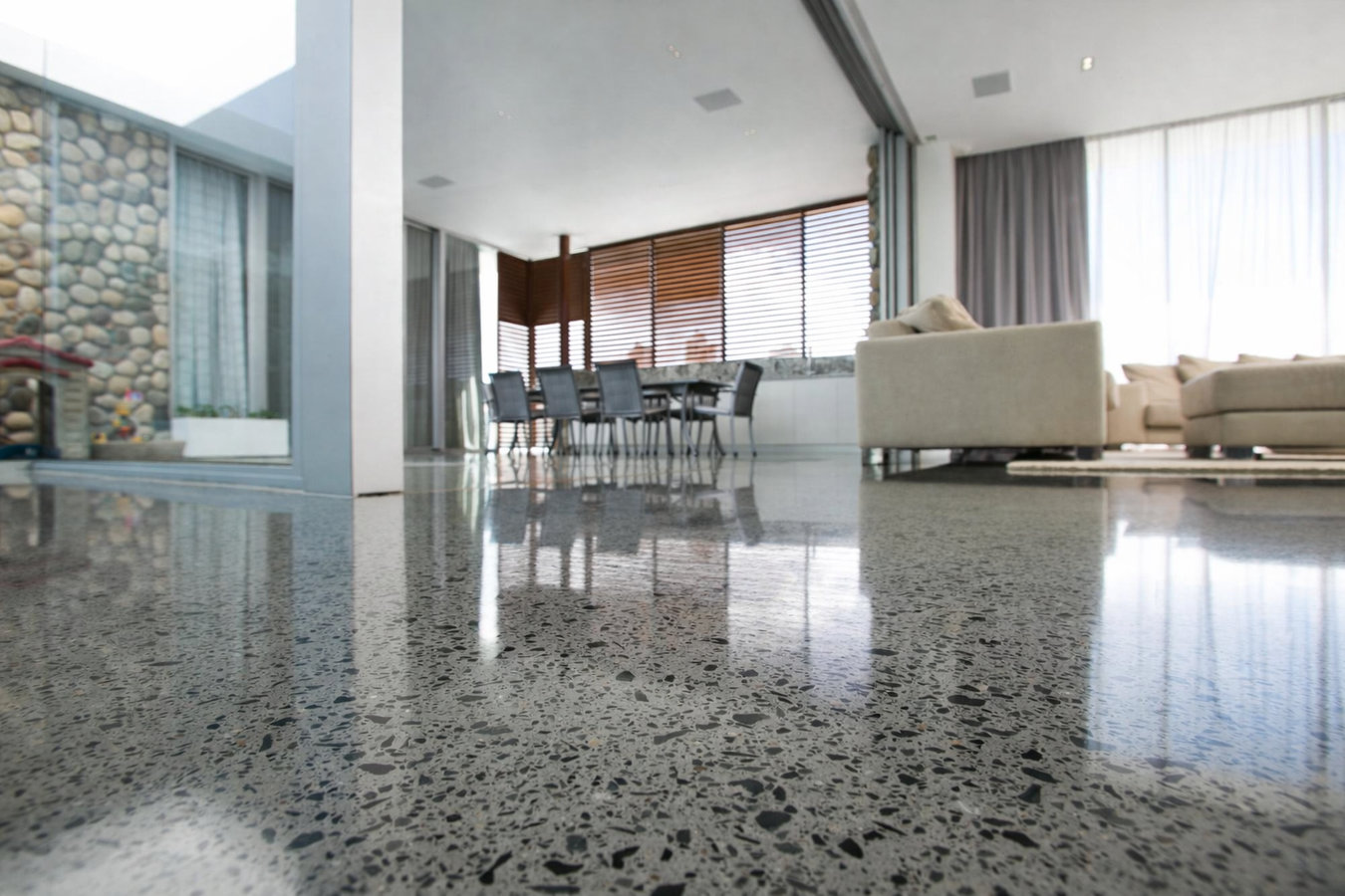 Concrete floor installation